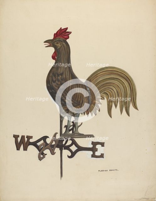 Weathercock, c. 1936. Creator: Florian Rokita.