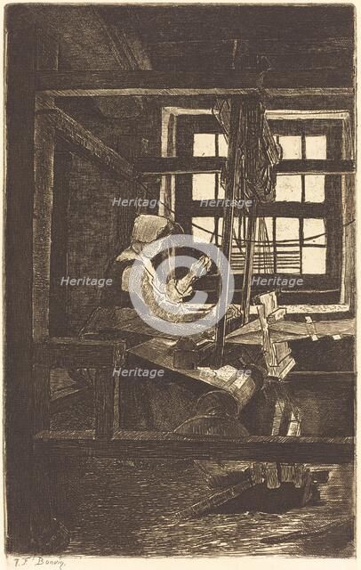 Weaver (La Tisserande), 1871. Creator: Francois Bonvin.