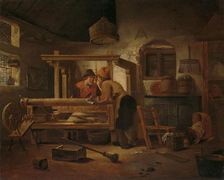 Weaver's Workshop, 1659. Creator: Cornelis Gerritsz. Decker
