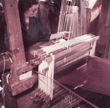 Weaving velvet for the coronation robe, Braintree, Essex, c1953. Creator: Arthur Charles Kirby Ware
