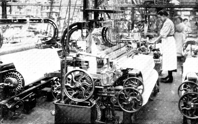 Weaving "Selvyt", 1909.  Creator: Unknown.