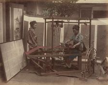 Weaving Sillk, 1870s-1890s. Creator: Kusakabe Kimbei