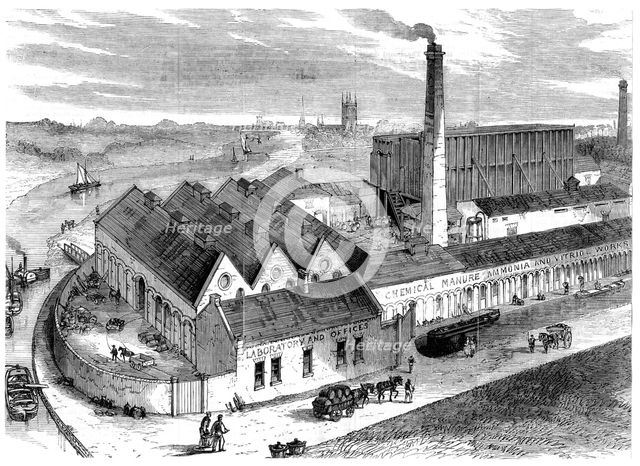 Webb's chemical factory, Diglis, Worcestershire, 1869. Creator: Unknown.