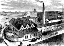 Webb's chemical factory, Diglis, Worcestershire, c1860. Creator: Unknown
