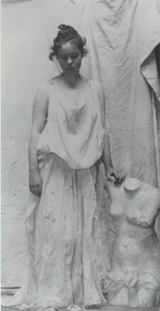 Weda Cook with Antique Cast, c. 1892. Creator: Thomas Eakins