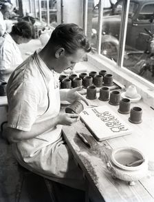 Wedgwood pottery production, Staffordshire, c1953. Creator: Arthur Charles Kirby Ware