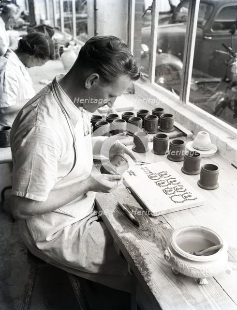 Wedgwood pottery production, Staffordshire, c1953. Creator: Arthur Charles Kirby Ware.