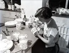 Wedgwood pottery production, Staffordshire, c1953. Creator: Arthur Charles Kirby Ware