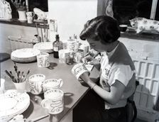 Wedgwood pottery production, Staffordshire, c1953. Creator: Arthur Charles Kirby Ware