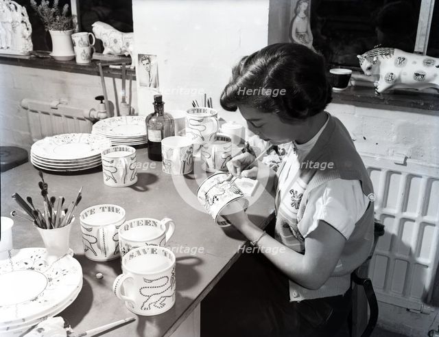 Wedgwood pottery production, Staffordshire, c1953. Creator: Arthur Charles Kirby Ware.