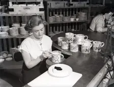 Wedgwood pottery production, Staffordshire, c1953. Creator: Arthur Charles Kirby Ware