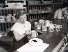 Wedgwood pottery production, Staffordshire, c1953. Creator: Arthur Charles Kirby Ware