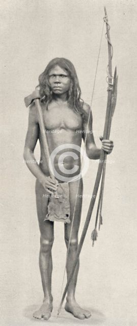 'Wedda mit Bogen, Pfeilen und Beil', 1926. Artist: Unknown.