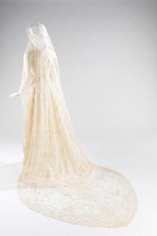Wedding veil, Belgian, ca. 1875. Creator: Unknown