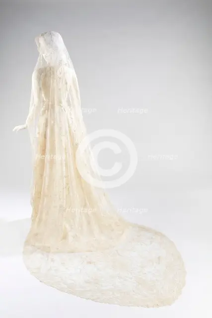 Wedding veil, Belgian, ca. 1875. Creator: Unknown.