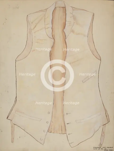 Wedding Vest, 1935/1942. Creator: Edna C. Rex.