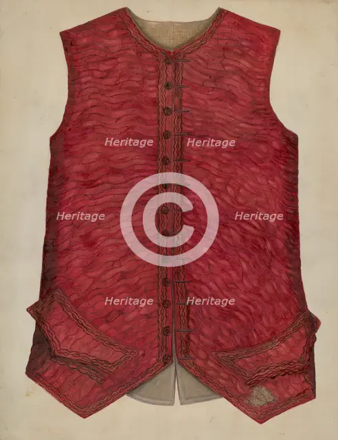 Wedding Vest, c. 1938. Creator: Edna C. Rex.