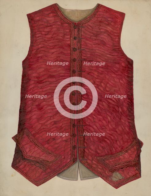 Wedding Vest, c. 1938. Creator: Edna C. Rex.