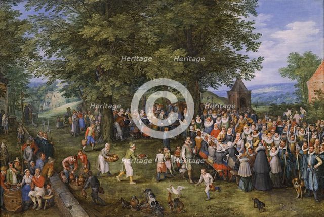 Wedding Banquet with the Archduke Albert and the Archduchess Isabel Clara Eugenia, c1612-c1613. Creator: Jan Brueghel the Elder.