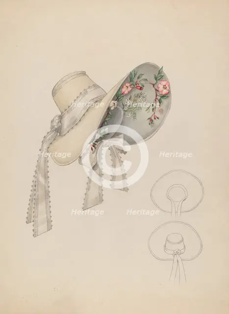 Wedding Bonnet, c. 1937. Creator: Louis Maldarelli.