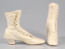 Wedding boots, American, 1875. Creator: Unknown