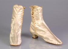 Wedding boots, American, 1873. Creator: Edwin C. Burt & Co.