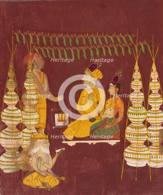 Wedding Ceremony with Brahma in Attendance, ca. 1680. Creator: Unknown.