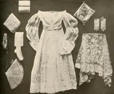 Wedding costume of Miss Sara Hayes, of Philadelphia c1750, (1937). Creator: Unknown