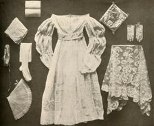 Wedding costume of Miss Sara Hayes, of Philadelphia c1750, (1937). Creator: Unknown