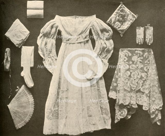 'Wedding costume of Miss Sara Hayes, of Philadelphia', c1750, (1937). Creator: Unknown.