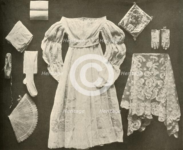 'Wedding costume of Miss Sara Hayes, of Philadelphia', c1750, (1937). Creator: Unknown.