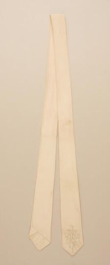 Wedding cravat, American, 1875. Creator: Keys & Lockwood