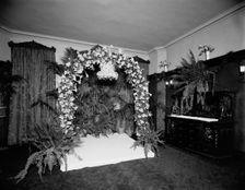 Wedding decorations at Hotel Cadillac, Detroit, Mich., between 1900 and 1905. Creator: Unknown