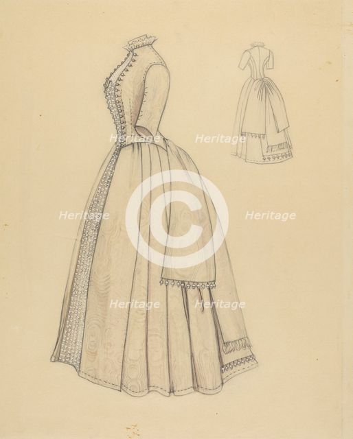Wedding Dress, 1935/1942. Creator: Unknown.