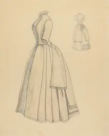 Wedding Dress, 1935/1942. Creator: Unknown