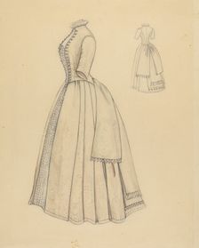 Wedding Dress, 1935/1942. Creator: Unknown