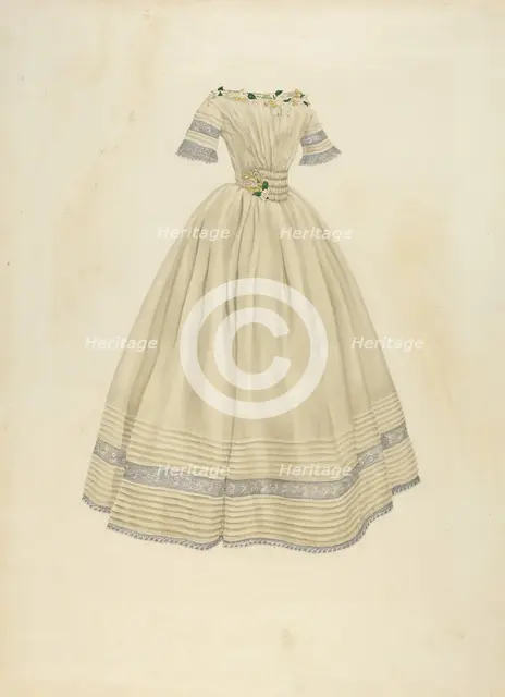 Wedding Dress, 1935/1942. Creator: Irene Lawson.