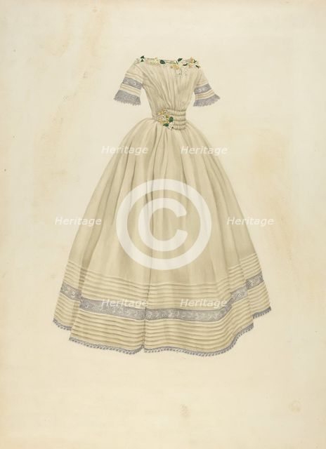 Wedding Dress, 1935/1942. Creator: Irene Lawson.