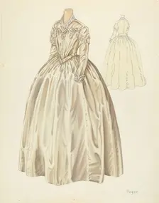 Wedding Dress, 1935/1942. Creator: Lee Hager