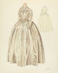 Wedding Dress, 1935/1942. Creator: Lee Hager