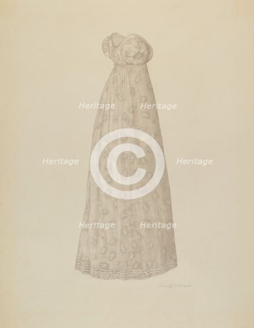 Wedding Dress, 1935/1942. Creator: Linnet Alward.