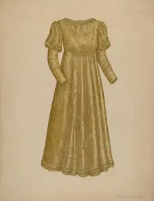 Wedding Dress, 1935/1942. Creator: Mary Fitzgerald