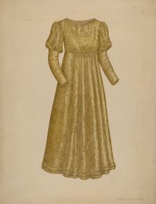 Wedding Dress, 1935/1942. Creator: Mary Fitzgerald