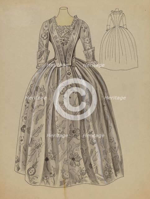 Wedding Dress, 1935/1942. Creator: Margaret Concha.