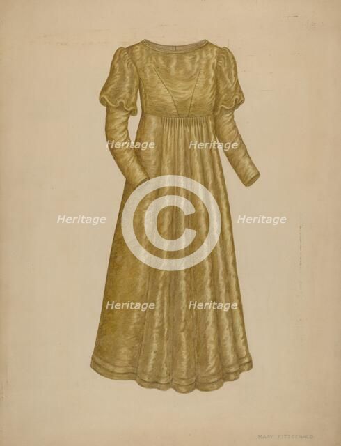 Wedding Dress, 1935/1942. Creator: Mary Fitzgerald.