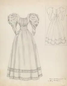 Wedding Dress, 1937. Creator: Mary E Humes