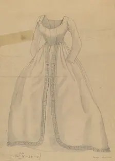 Wedding Dress, 1940. Creator: Mary E Humes