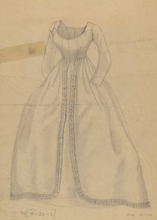Wedding Dress, 1940. Creator: Mary E Humes