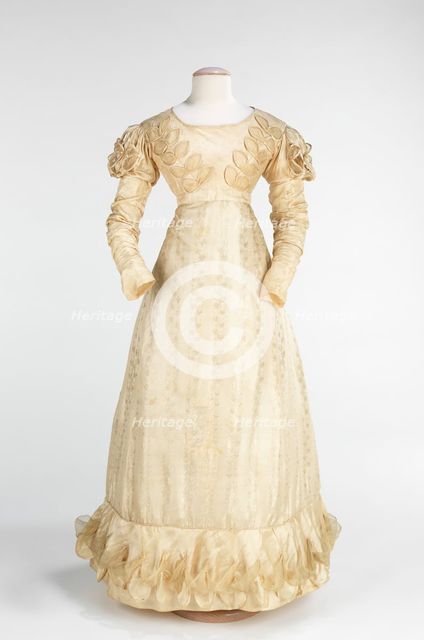 Wedding dress, American, 1824. Creator: Unknown.