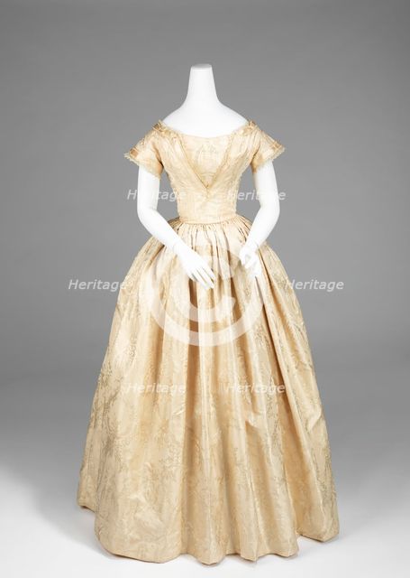 Wedding dress, American, 1845-50. Creator: Unknown.